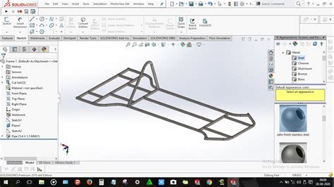 How To Design Gokart Frame In Solidworks YouTube