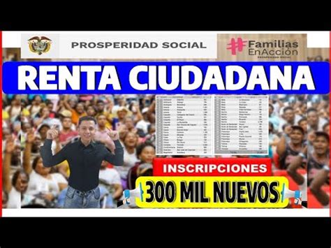 Importante Inscripciones A La Renta Ciudadana Familias En