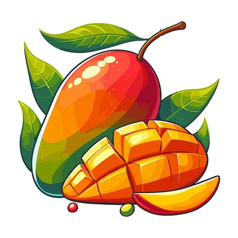 Summer fruit mango vector illustration | Premium AI-generated vector