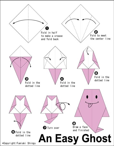 Ghost Origami A Step By Step Guide To Create Your Own Haunting Paper Spirit Easy Origami Tutorial