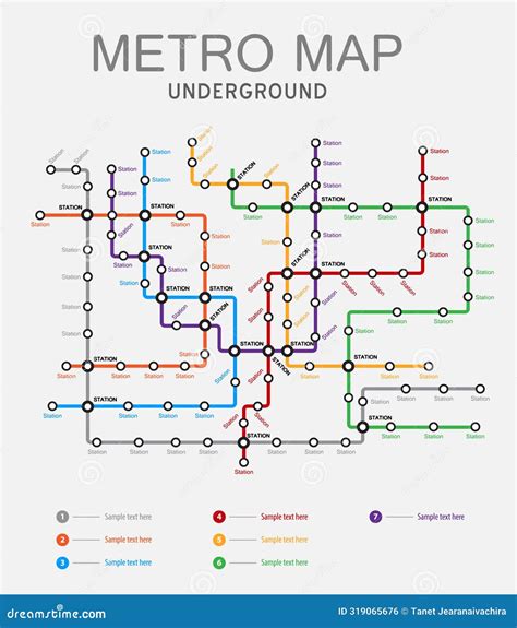 Subway,Metro Tube Map. City Transportation Vector Grid Scheme Stock ...