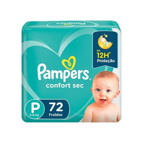 Fralda Pampers Confort Sec P 72 Unidades