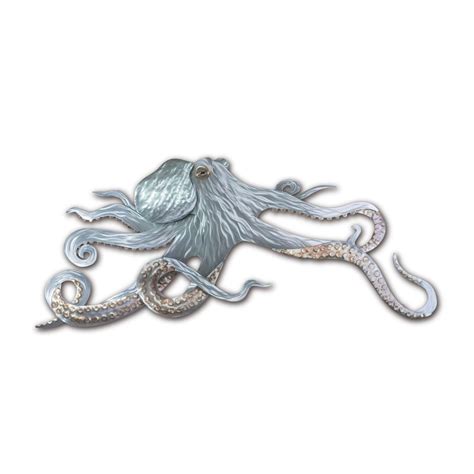 58 X 25 Stainless Steel Octopus Coastal Metal Wall Art Plaque MM183