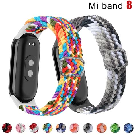 Braided Strap For Xiaomi Mi Band Elastic Nylon Solo Loop Adjustable