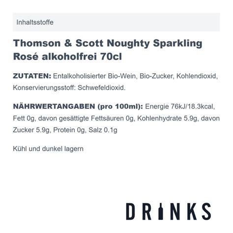 Thomson Scott Noughty Sparkling Ros Alkoholfrei Cl Drinks Ch