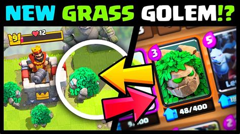 New Card Grass Golem Clash Royale September Update Info Youtube