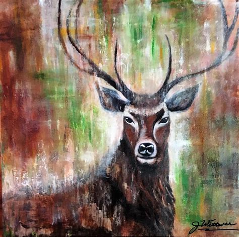 My Dear Deer Painting By Julie Wittwer Fine Art America