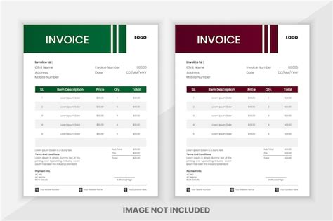 Premium Vector Modern Creative Vector Business Invoice Design Template