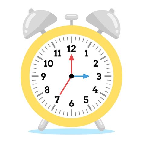 Premium Vector Alarm Clock Vector Illustration With Minute And Hour