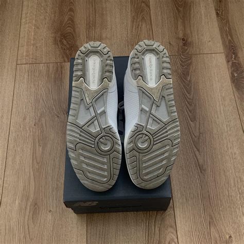 New Balance 550 (NB550) in White/Grey - Size 7.5... - Depop
