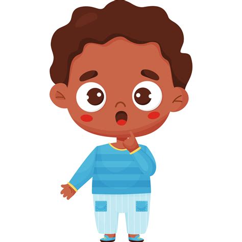 Surprised Black Boy Character Emotion 15518377 Vector Art At Vecteezy