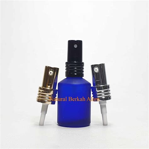 Jual Botol Kaca Serum Gd Ml Biru Frosted Tutup Pump Treatment Alu