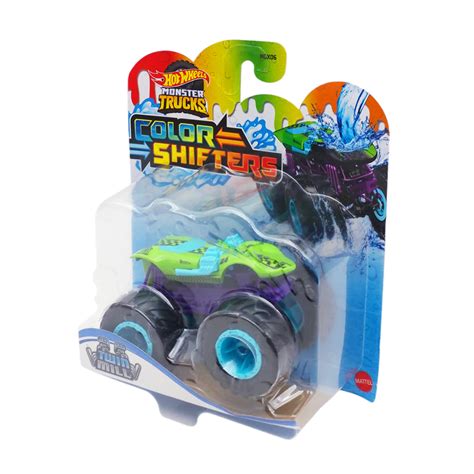 Đồ Chơi Mô Hình Siêu Xe Tải Quái Vật Monster Trucks Đổi Màu Hot Wheels HGX Twin Mill