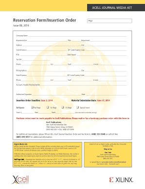 Fillable Online Xcell Order Form Xilinx Fax Email Print Pdffiller