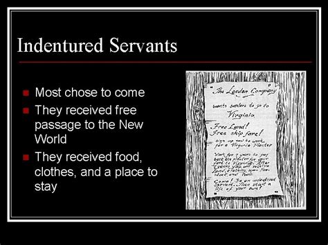 Indentured Servitude Vs Slavery 1600s In Colonial America