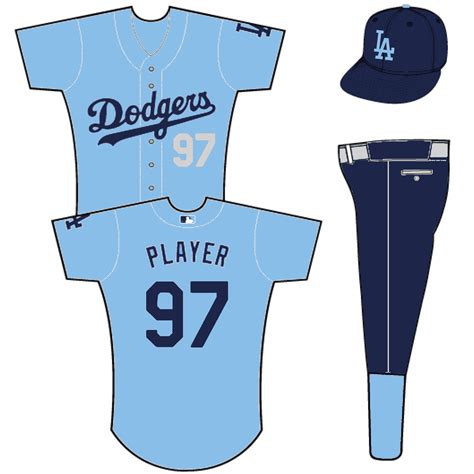 so I tried to do the current dodgers uniforms with the colors of the ...