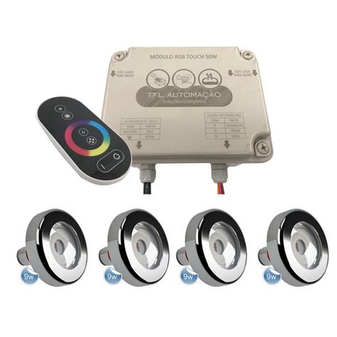 Kit Led Piscina M Dulo Touch W Leds Rgb W Tholz No Shoptime