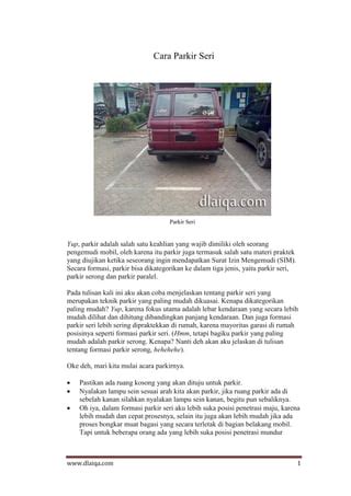 Cara Parkir Seri Pdf