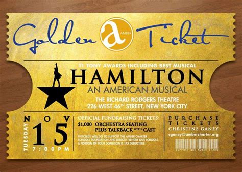 Hamilton Printable Tickets