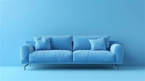 Blue Sofa in a Minimalist Interior | Premium AI-generated image