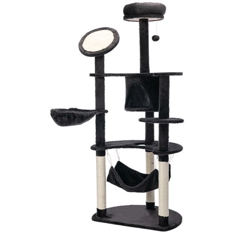 PawHut Árbol Rascador para Gatos Grande Altura 153 cm Torre Escalador