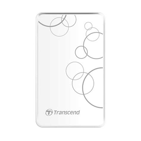 Jual Transcend Storejet A Tb White External Hdd Ts Tsj A W