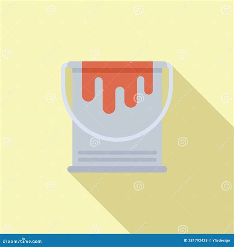 Paint Bucket Icon Flat Vector Digital Print Stock Vector