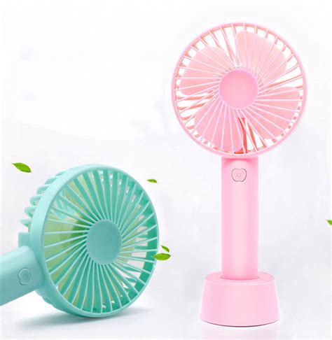 Usb Mini Fan Handheld Summer Cooling Fan For Kids Children Student Blue