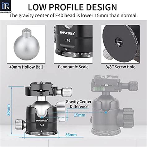 Innorel E Low Profile Cnc Tripod Ball Head Panoramic Ballhead