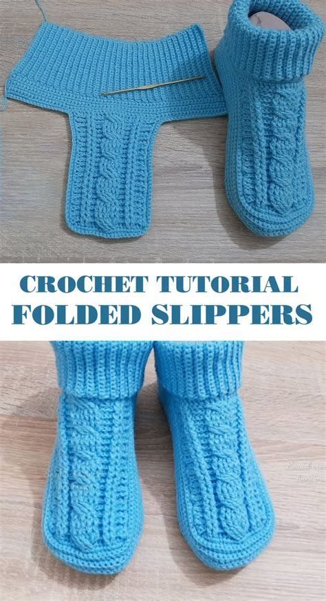 Easy Folded Slippers Crochet Tutorial Crochet Home Artofit