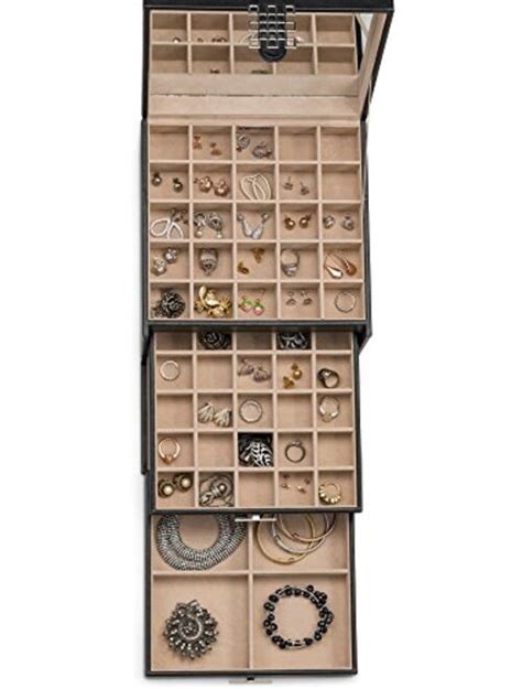 Buy Glenor Co Extra Large Jewelry Box Organizer 42 Slot Classic