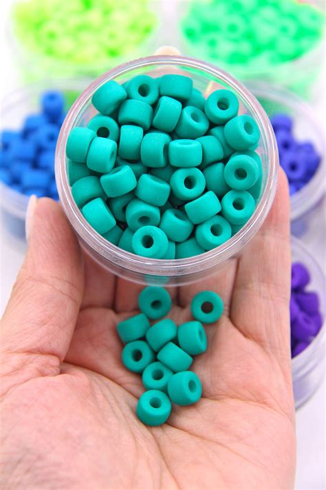 Matte Neon Pony Beads Czech Glass 10 Pieces Beaded Jewelry Etsy