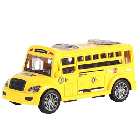 Realyc School Bus Toy Simulated Fall-resistant Plastic Inertial School ...