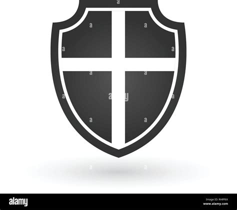 Vector Crusaders Shield Vector Illustration Isolated On White Stock