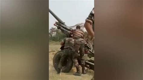 105mm Indian Field Gun 2 Rounds In 45 Seconds Indian Army Artillery