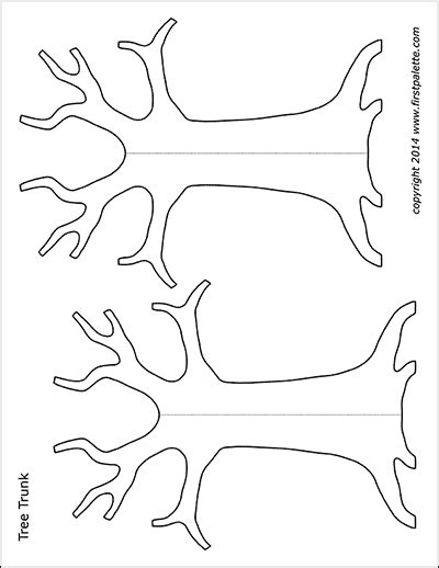 Tree Trunk | Free Printable Templates & Coloring Pages | FirstPalette.com