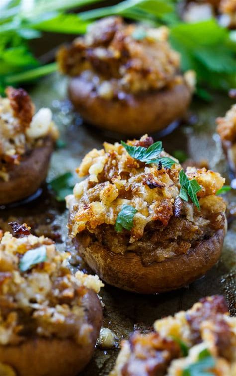 Sausage Stuffed Mushrooms - Spicy Southern Kitchen