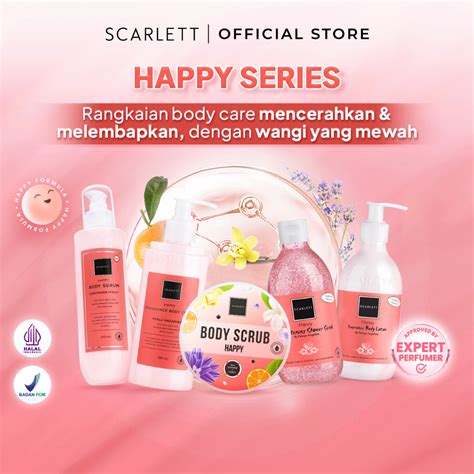 Scarlett Whitening Happy Series Scarlett Body Care Package Complete