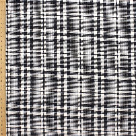 Checkered fabric 100% cotton - black and white