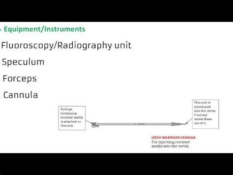 1. Hysterosalpingography SPECIAL RADIOGRAPHIC PROCEDURES - YouTube