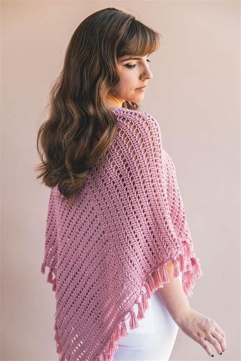 Crochet Pattern Easy Ava Fringed Poncho Top Wearable Etsy Crochet