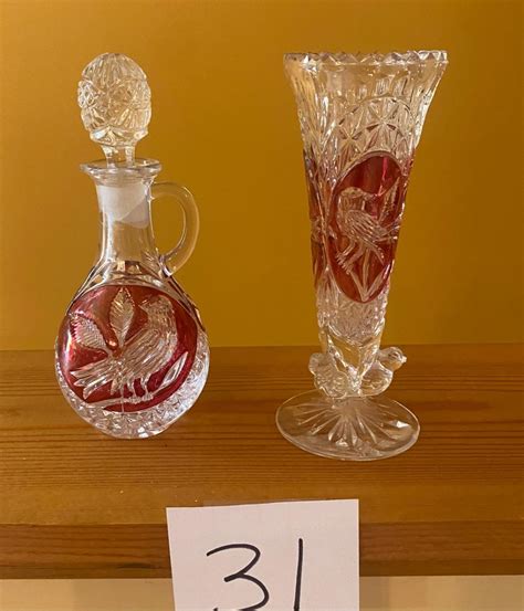 Vintage Hofbauer Byrdes Birds Crystal EstateSales Org