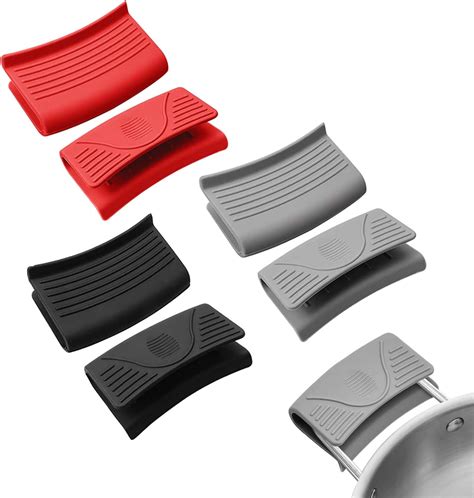 MABAHON 6pcs Silicone Hot Handle Holder Silicone Pan Handle Cover Clamp Handle Holder Hot Pot