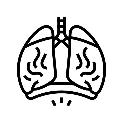 rapid breathing disease symptom line icon vector illustration 32516681 ...