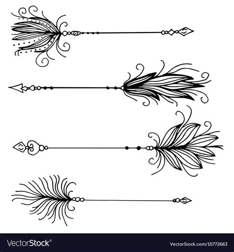 Arrow With Feathers SVG