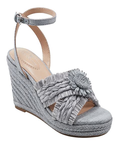 Bandolino Womens Krista Espadrille Flower Detail Wedge Sandals Macys