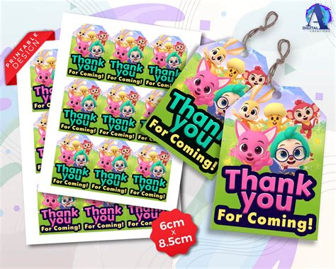 Pinkfong Wonderstar Favor Tags Printable Favor Tags Pinkfong - Etsy