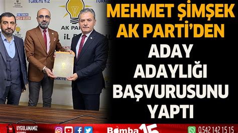 Mehmet Im Ek Ak Parti Den Aday Adayl K Ba Vurusunu Yapt Burdur