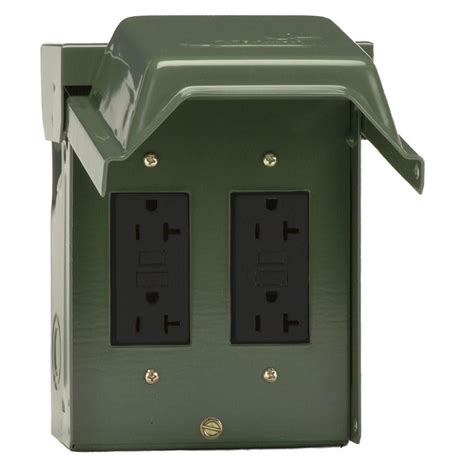 GE 2-20 Amp Backyard Outlet with GFCI Receptacles-U012010GRP - The Home ... 