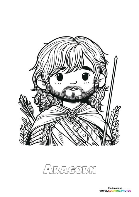 Young Aragorn - Coloring Pages for kids